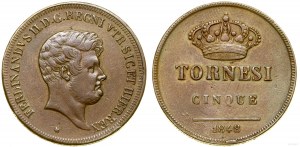Italy, 5 tornesi, 1848