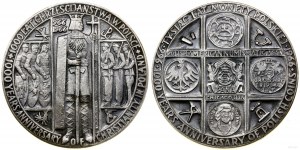 Poland, commemorative medal on the occasion of 1000 years of Christianity, 1966, Warsaw