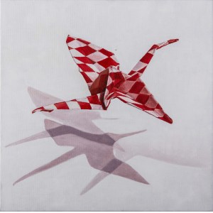 Barbara WRONISZEWSKA (1956), Żuraw; z cyklu: Origami czas zatrzymany; 2022