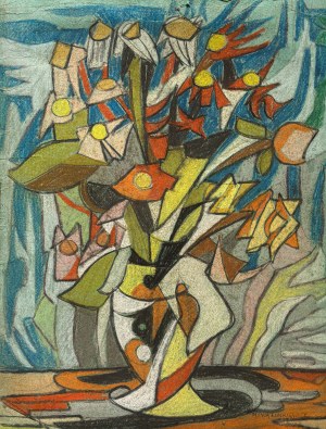 Maria Ewa ŁUNKIEWICZ-ROGOYSKA (1895-1967), Kwiaty w wazonie;  