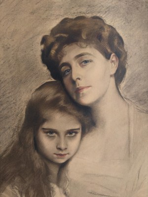 Bolesław SZAŃKOWSKI (1873- 1953), Portret matki i córki; 1910 /(?)