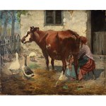 Józef BRODOWSKI (młodszy) h. Łada (1828- 1900), Scena wiejska;