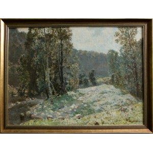 Konstanty Mackiewicz, Paysage forestier avec un ruisseau