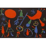 Joan Miro (1893 Barcelona - 1983 Palma de Mallorca), People among the stars (Les gens dans les étoiles), 1949.