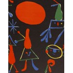 Joan Miro (1893 Barcelona - 1983 Palma de Mallorca), People among the stars (Les gens dans les étoiles), 1949.