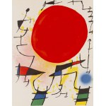 Joan Miro (1893 Barcelona - 1983 Palma de Mallorca), Para litografii - Czerwone Słońce i Zielony Księżyc