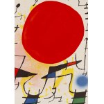 Joan Miro (1893 Barcelona - 1983 Palma de Mallorca), Para litografii - Czerwone Słońce i Zielony Księżyc