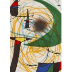 Joan Miro (1893 Barcelona - 1983 Palma de Mallorca), Para litografii - Czerwone Słońce i Zielony Księżyc