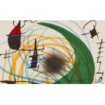 Joan Miro (1893 Barcelona - 1983 Palma de Mallorca), Para litografii - Czerwone Słońce i Zielony Księżyc