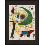 Joan Miro (1893 Barcelona - 1983 Palma de Mallorca), Para litografii - Czerwone Słońce i Zielony Księżyc