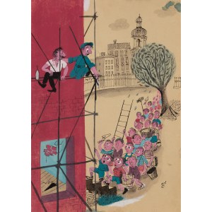 Jerzy Flisak (1930 Warszawa - 2008), Projekt ilustracji do czasopisma Szpilki