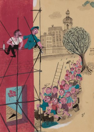 Jerzy Flisak (1930 Varsovie - 2008), conception d'illustrations pour le magazine 