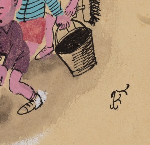 Jerzy Flisak (1930 Varsovie - 2008), conception d'illustrations pour le magazine 