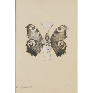 Roman Cieślewicz (1930 Lwów - 1996 Paryż), Kobieta-motyl, projekt ilustracji