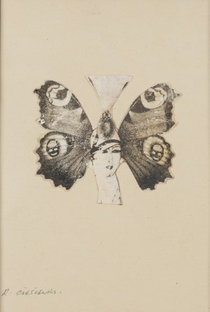 Roman Cieślewicz (1930 Lwów - 1996 Paryż), Kobieta-motyl, projekt ilustracji