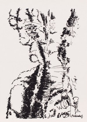 Jadwiga Maziarska (1913 Sosnowiec - 2003 Modlniczka près de Cracovie), Composition, années 1960.