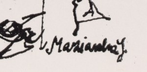 Jadwiga Maziarska (1913 Sosnowiec - 2003 Modlniczka près de Cracovie), Composition, années 1960.