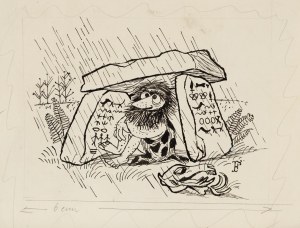 Jerzy Flisak (1930 Warszawa - 2008), Pismo obrazkowe, ilustracja satyryczna
