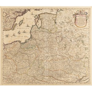 Frederik de Wit (1630 Gouda - 1706 Amsterdam), Carta della Polonia e della Lituania (Regni Poloniae et Ducatus Lithuaniae), 1670