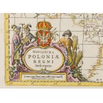 Joahannes Janssonius (1588 Arnhem - 1664 Amsterdam), Mapa Królestwa Polskiego (Novissima Poloniae Regni descriptio), 1680