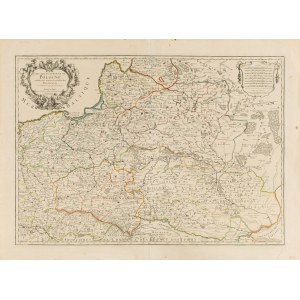 Alexis-Hubert Jaillot, Mapa Korony Polskiej z podziałem na palatynaty (Estats de La Couronne de Pologne subdivises suivant l'estendue des Palatinats), po 1708