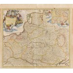 Johann Baptist Homann (1663 - 1724 ), Map of the lands of the Republic ("Hanc Regni Poloniarum Magnique Ducatus Lithuaniae..."), ca. 1705