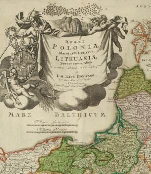 Johann Baptist Homann (1663 - 1724 ), Map of the Polish-Lithuanian Commonwealth and Prussia, after 1715