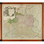Johann Baptist Homann (1663 - 1724 ), Carta del Commonwealth polacco-lituano e della Prussia, dopo il 1715