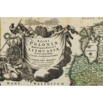 Johann Baptist Homann (1663 - 1724 ), Mapa Rzeczypospolitej Obojga Narodów i Prus (Regni Poloniae Magnique Ducati Lithuaniae. Nova et exacta tabula), 1739