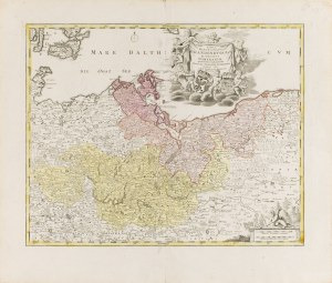 Johann Baptist Homann (1663 - 1724 ), Map of the Duchy of Pomerania and Brandenburg (