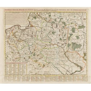 Henri Abraham Châtelain (1684 Paryż - 1743 Amsterdam), Mapa Rzeczypospolitej z podziałem na palatynaty (Nouvelle carte du Royaume de Pologne, divisee selon ses palatinats…), 1720