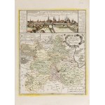 Johann David Schleuen (1711 - 1771 ), Map of the Duchy of Legnica with a panorama of Legnica ("Special Carte des Fürstenthums Liegnitz in Nieder Schlesien"), 1741
