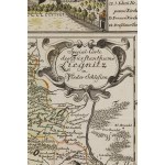 Johann David Schleuen (1711 - 1771 ), Mapa Księstwa Legnickiego z panoramą Legnicy (Special Carte des Fürstenthums Liegnitz in Nieder Schlesien), 1741