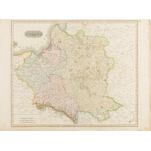 N.R. Hewitt John Thompson, Mapa ziem polskich po rozbiorach (Poland as Divided), 1817
