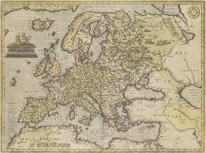 Abraham Ortelius (1527 Antwerp - 1598 Antwerp), Map of Europe (