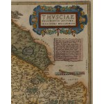 Abraham Ortelius (1527 Antwerpia - 1598 Antwerpia), Mapa Toskanii (Thusciae Descriptio), 1570