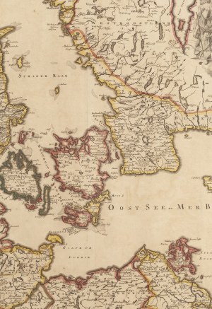 Gerard Valck (1652 - 1726), Map of Denmark and Sweden (