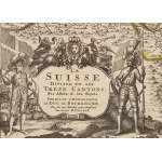 Alexis-Hubert Jaillot, Mapa Szwajcarii (La Suisse Divisée en ses Treze cantons), 1695