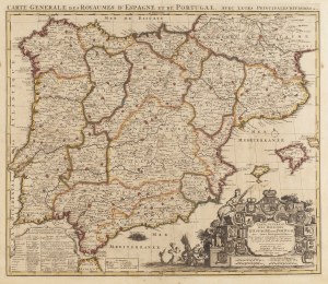 Pieter Husson (1678 - 1733), Map of Spain and Portugal (