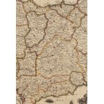 Pieter Husson (1678 - 1733), Mapa Hiszpanii i Portugalii (Carte generale des Royaumes d'Espagne et de Portugal, avec leurs principales divisions), 1705