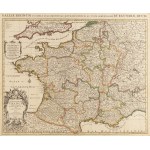 Alexis-Hubert Jaillot Nicolas Sanson, Map of France , 1710