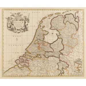 Nicolaes Visscher (1618-1709), Carta del Belgio, 1700