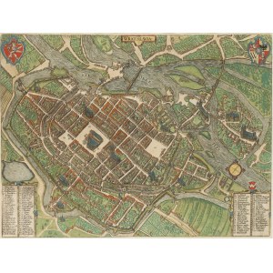 Georg Braun &amp; Franz Hogenberg, Mappa di Breslavia (Wratislavia), 1588