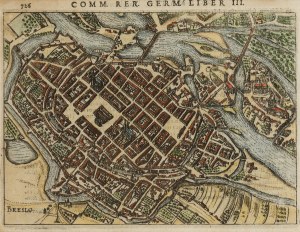 Petrus Bertius (1565 - 1629), Plan of Breslau, 1616