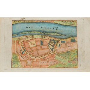 Gabriel Bodenehr (1664 Augsburg - 1758 Augsburg), Varsavia. Pianta della città, 1740 circa