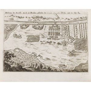 Matthäus Merian (1593 Bazylea - 1650 Schwalbach), Pierwszy dzień bitwy o Warszawę podczas wojny polsko-szwedzkiej, 28.07.1656, 1743