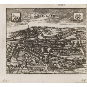 Andreas Cellarius (1596 - 1665), Widok Łowicza, 1658