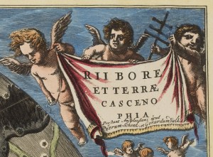 Hendrik II Hondius (1597 - 1651), Northern hemispheres of heaven and earth, with depiction of Zodiac figures