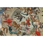 Hendrik II Hondius (1597 - 1651), Półkule północne nieba i ziemi, z wyobrażeniem figur Zodiaku
