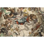 Hendrik II Hondius (1597 - 1651), Emisferi meridionali del cielo e della terra, con rappresentazione di figure dello Zodiaco